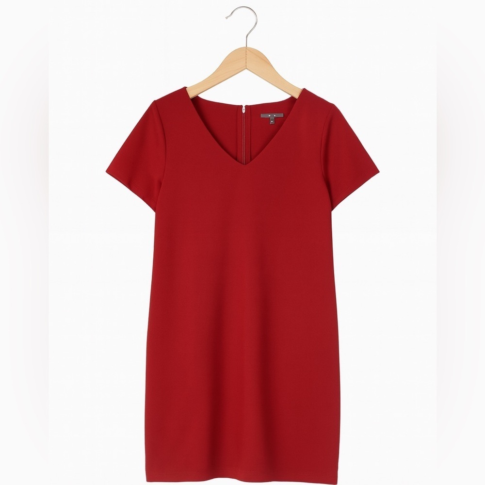 One Love Red V-Neck Shift Dress Women’s Size Large | Classic & Versatile